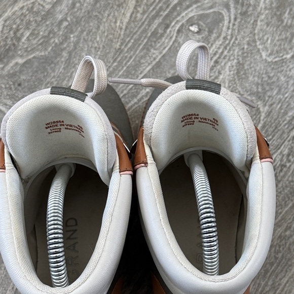 Cole Haan Gray and Brown Lace Up Boots - Picture 6 of 12